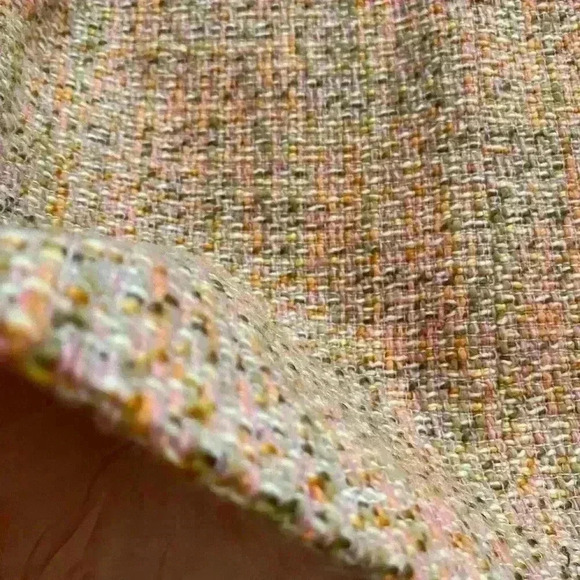 Women’s Sleeveless Winter Tailored‎ Tweed Midi Peach Pastel Classic Dress size4 - Picture 3 of 16